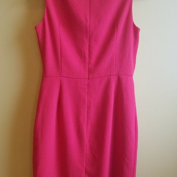 ANN TAYLOR DRESS RUCHED SIDE SIZE 4 SMALL PINK - Picture 4 of 6